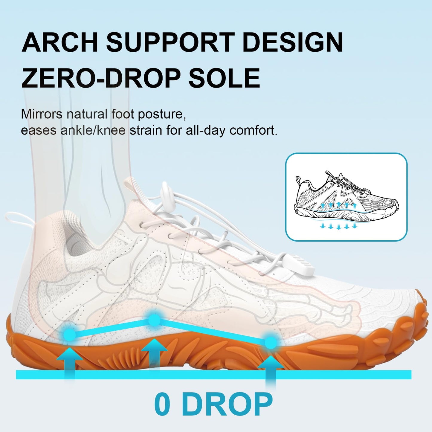 ELETON Barefoot Shoes Women Men Footwear, Wide Toe Box Hiking Zero Drop Non-Slip Quick-Dry River Boat Pool Beach Water Shoes, Lightweight Swimming Running Walking Sneakers Unisex