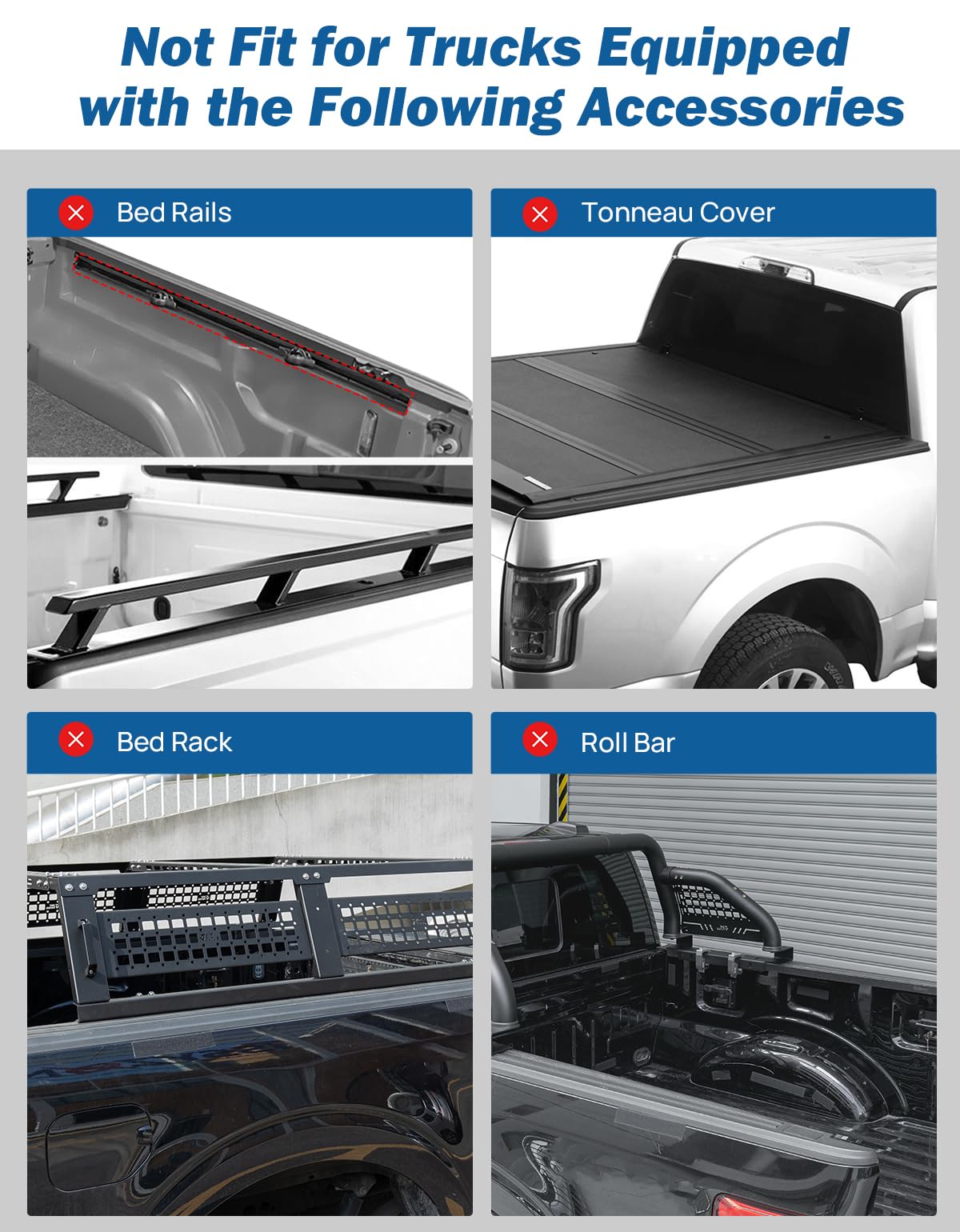JOYTUTUS Truck Bed Bike Rack Mount, Bike Rack for Pickup Truck Bed, No Remove Tire, Anti-Wobble Bike Holder, Strengthen Metal Bicycle Mount