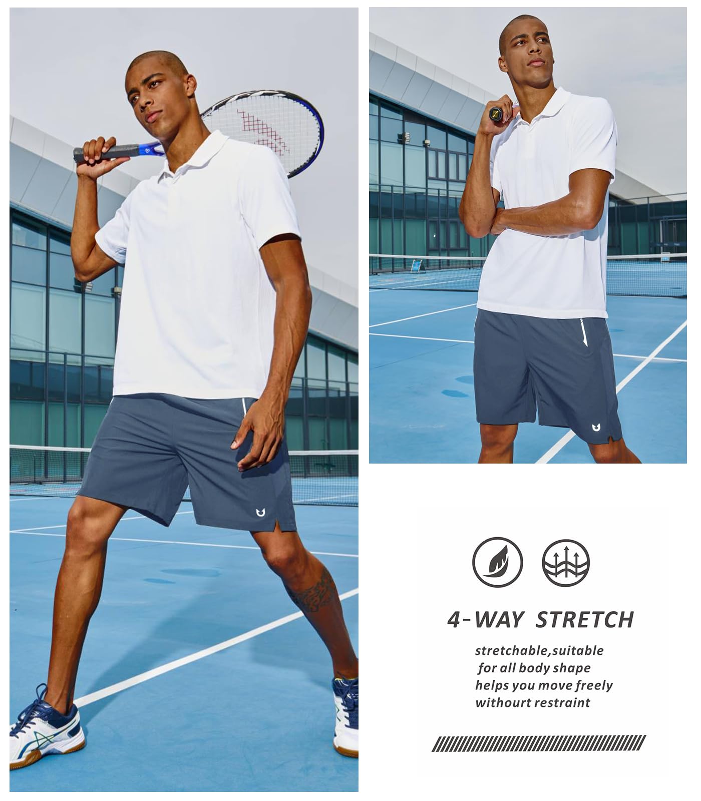 NORTHYARD Men's Running Athletic Shorts 5"/ 7"/ 9" Workout Gym Tennis