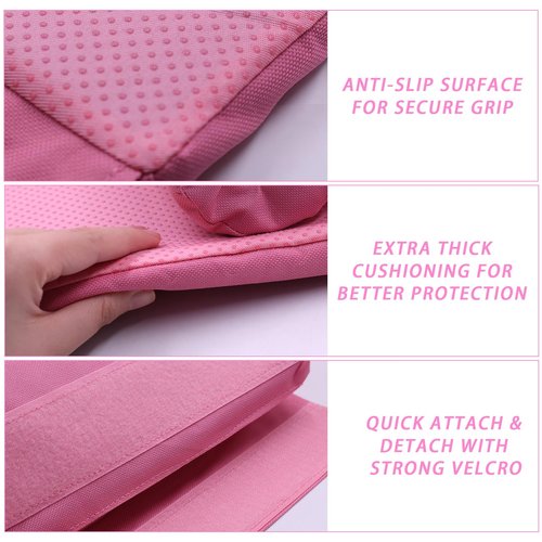 Lights Mountain 2-in-1 Barbell Pad for Hip Thrust, Squat, Bench Press & Weightlifting – Thick Foam Padding – Fits Standard & Olympic Bars – 17"x4.7" Pink