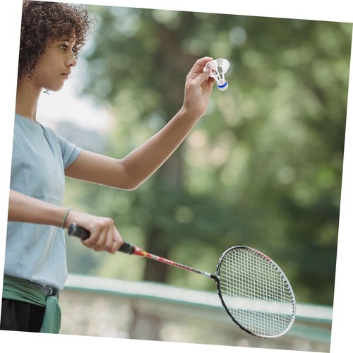 Happyyami 3pcs Windproof Badminton Nylon Badminton Glow in The Dark Birdies for Self Training Racket Shuttlecocks Outdoor Birdies White Plastic