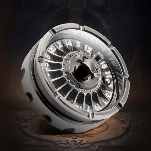 DNDND Roulette D20 Spinner Dice Set with Gift Box for Dungeons and Dragon DND RPG Tabletop Games (Silver)
