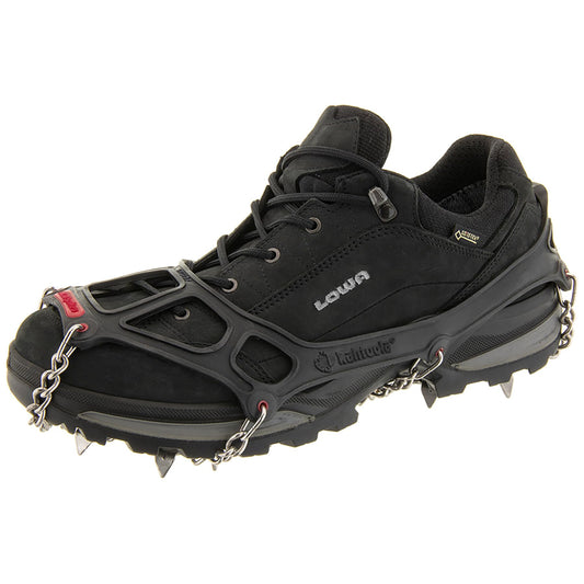Kahtoola MICROspikes Footwear Traction for Winter Trail Hiking & Ice Mountaineering - Black - Medium