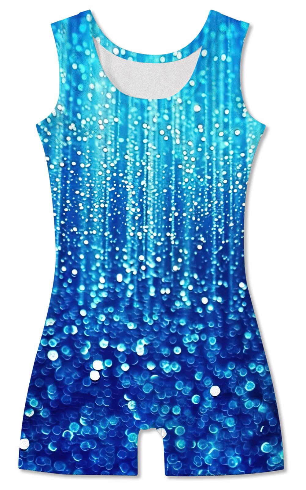 Funnycokid Gymnastics Leotards for Girls Kids Outfits Sparkly Clothes Ballet Unitard One Piece, Diamond Dark Blue, 4-5T