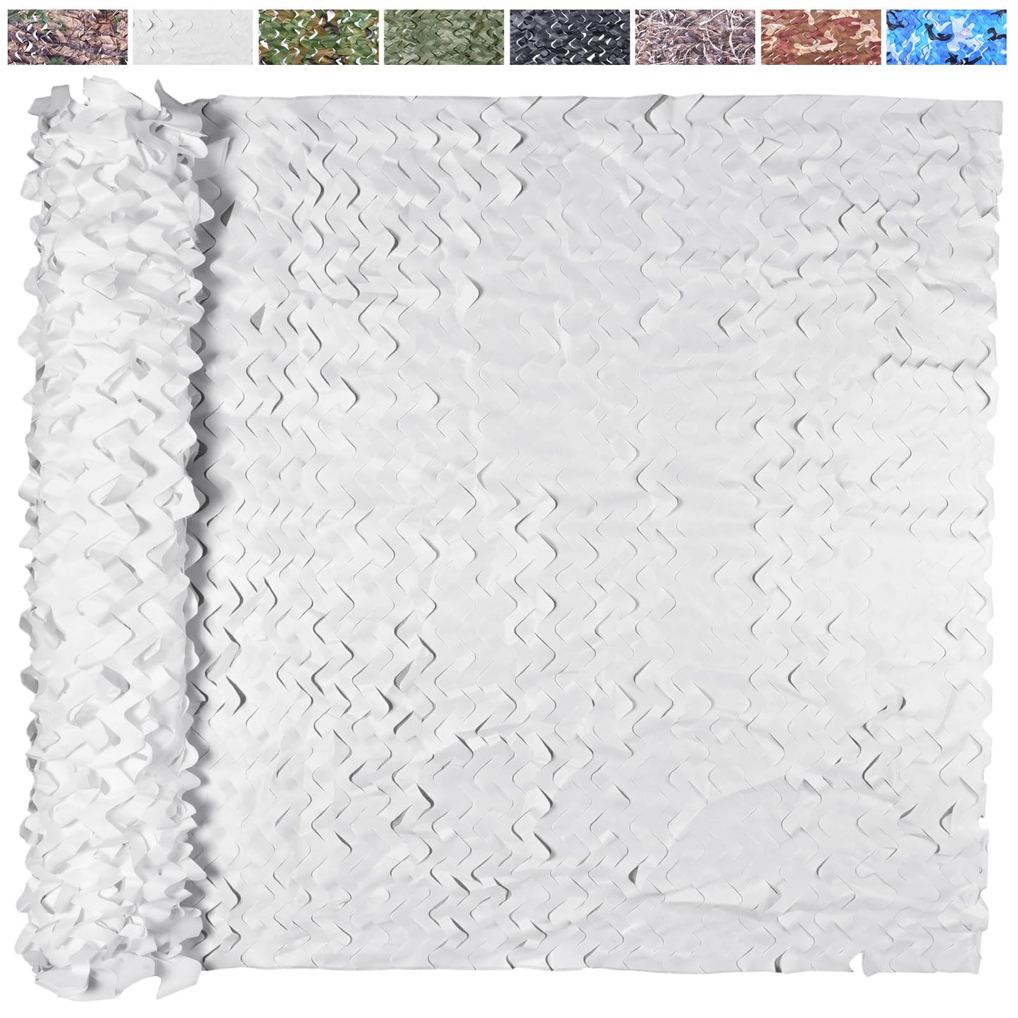 Yeacool Camo Tarp Bulk Roll Camo Net Camo Cover Camouflage for Hunting Blind Military Party Decor Canopy Outdoor Photo Background Window Screen Cover (Snowstorm, 32.8ftx4.9ft, 10m*1.5m)