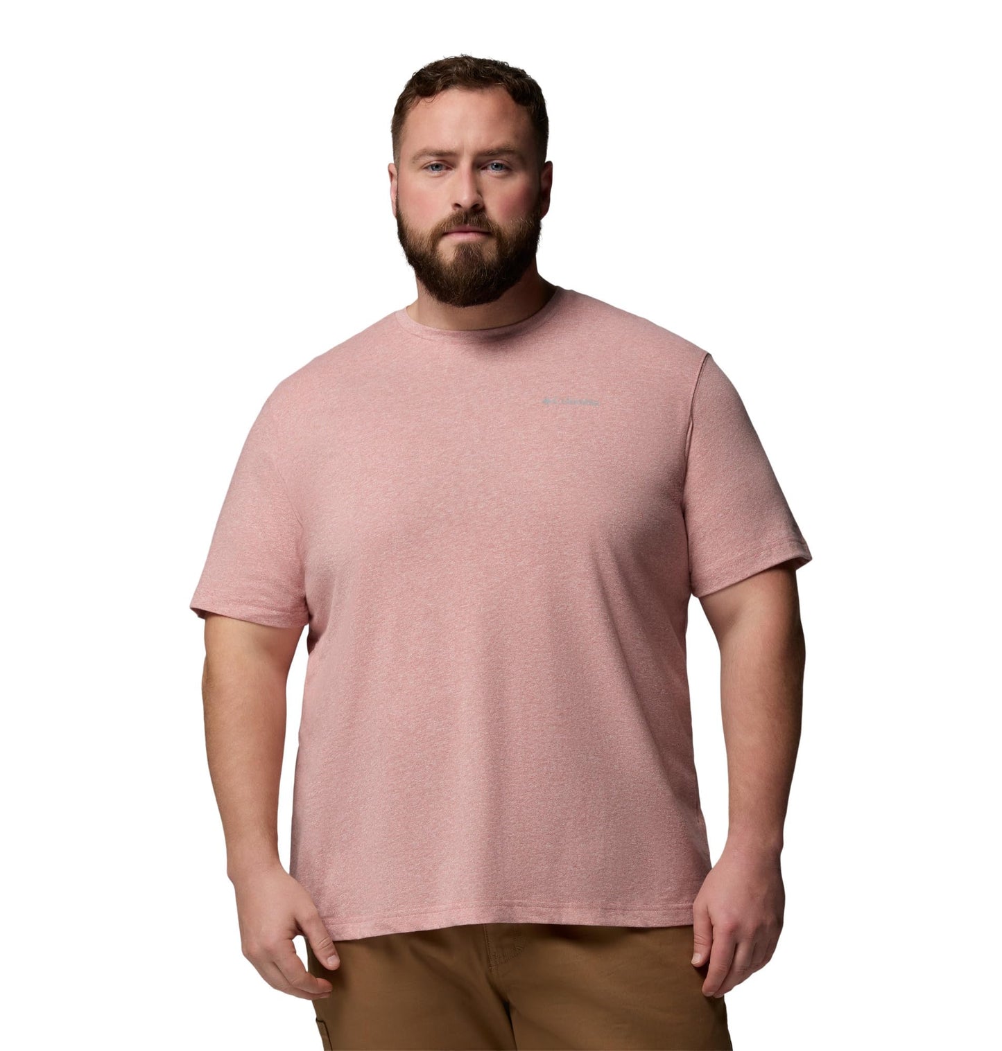 Columbia Men's Thistletown Hills Short Sleeve T-Shirt, Washed Red/Heather, 5X