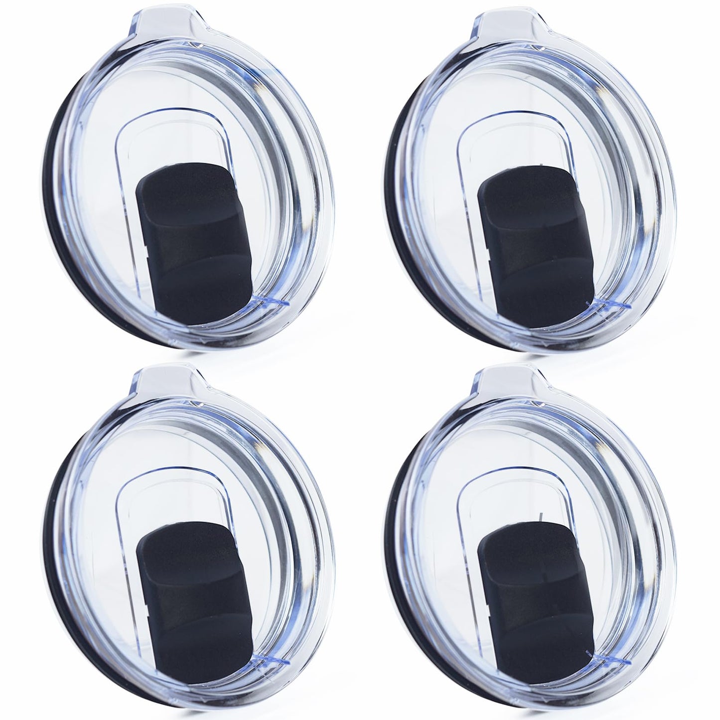4 Pack 20 oz Tumbler Lid, Magnetic Slider Replacement Lids for YETI 20 oz Tumbler, 10/24 oz Mug and 10 oz Lowball, Spill Proof Cup Lids Covers Compatible for Ozark Trail, Old Style Rtic, BPA Free