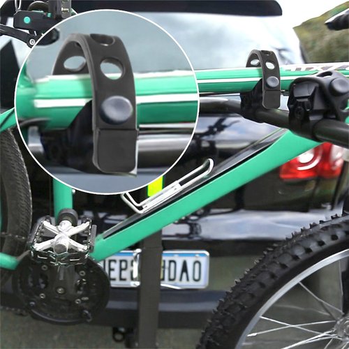 Nagpew 12 Pieces Bike Rack Straps, Rubber Bicycle Wheel Strap Replacement, Bike Cradle Carrier Strap with Holes for Outdoor Activities Car Bike Rack, Cradle Tie Down