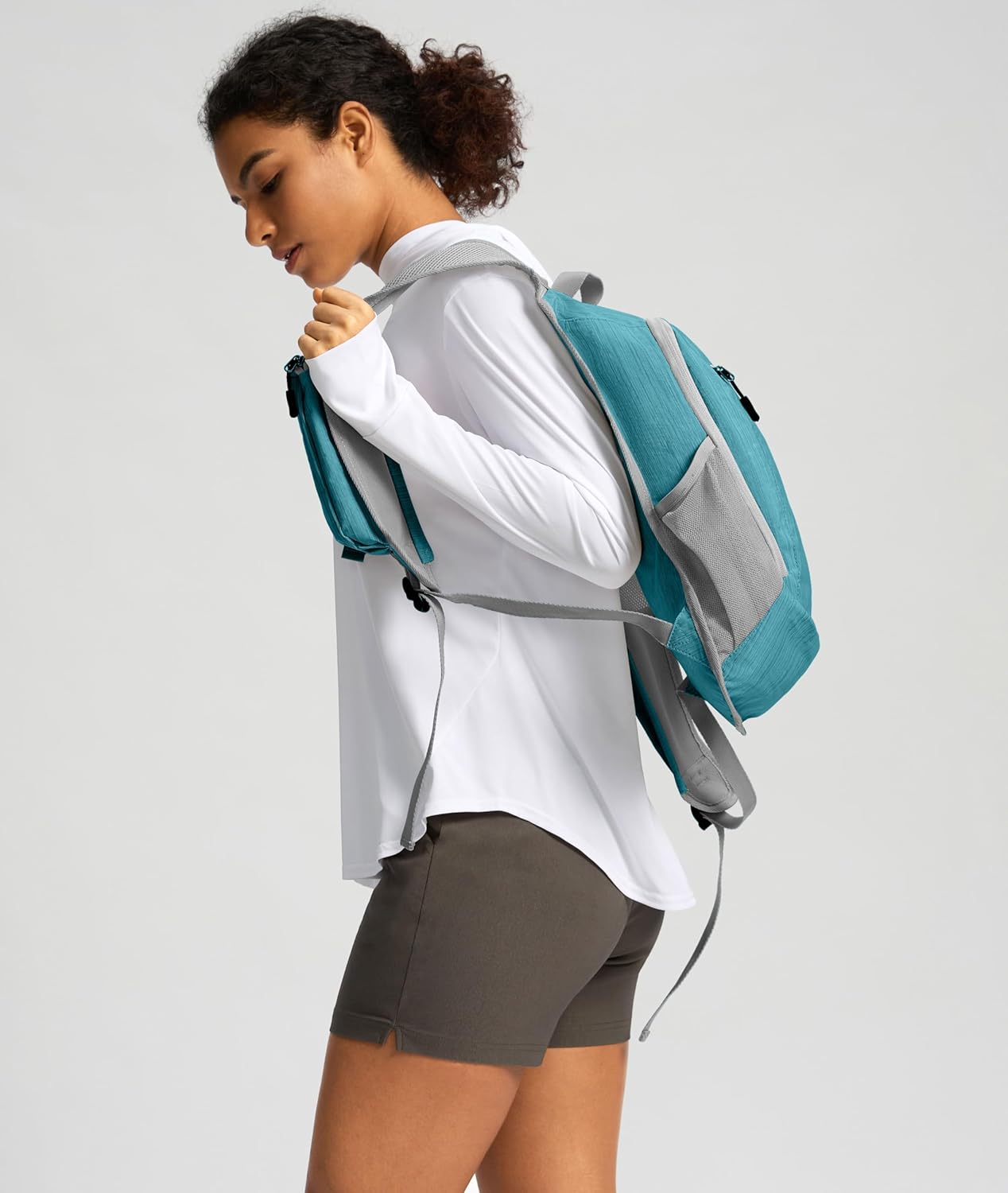 10L Small Hiking Backpack Travel Daypack Lightweight Packable Back Pack for Women Men(Black)