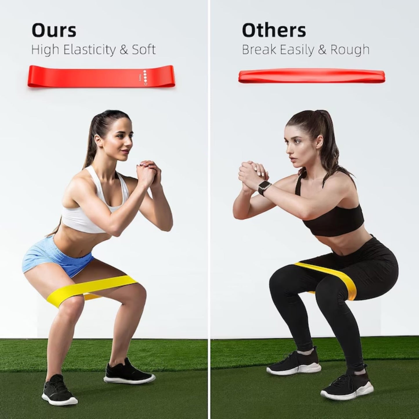 CAIYL Resistance Bands,Set of 5 Exercise Bands with Different Strength Levels,Elastic Resistance Loop Bands for Exercise, Pilates,Yoga, Stretching, Home Fitness