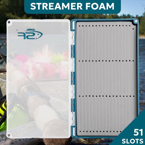SF Fly Fishing Box Magnetic Closure Streamer Foam Polycarbonate Material Clear Lid Trout Flies Fly Box For Nymphs Fly Box Liner