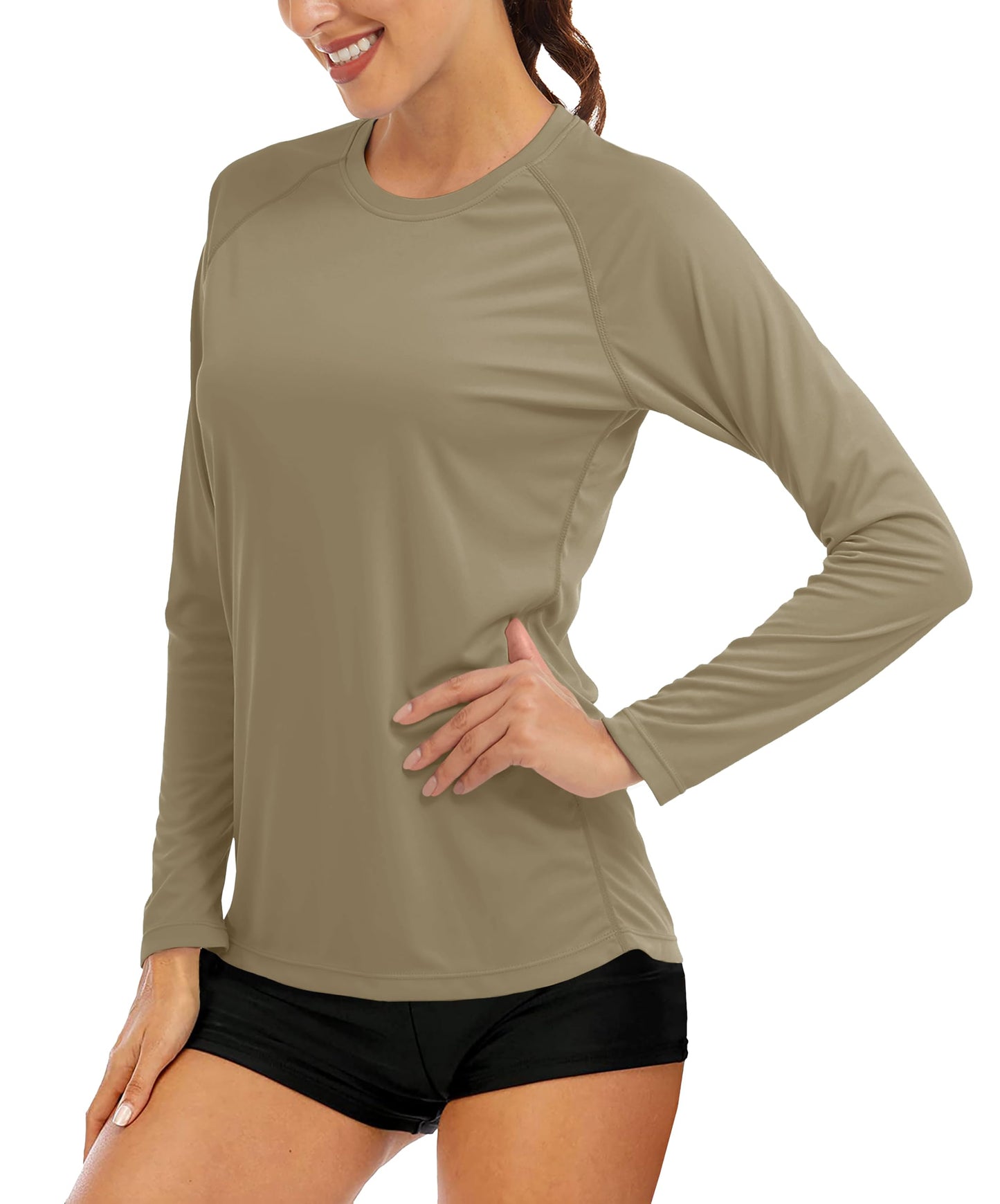 MAGCOMSEN Sun Protection Shirts for Women Athletic Shirts Performance Shirts Long Sleeve Shirts for Women Fishing Shirts for Women Rashguard Tee