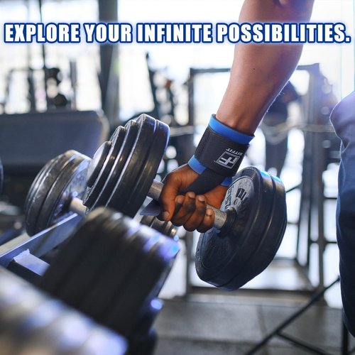 RitFit Wrist Wraps, Wrist Straps for Weightlifting, Wrist Support for Working Out, Bodybuilding, MMA, Powerlifting, Strength Training, Men & Women, Black