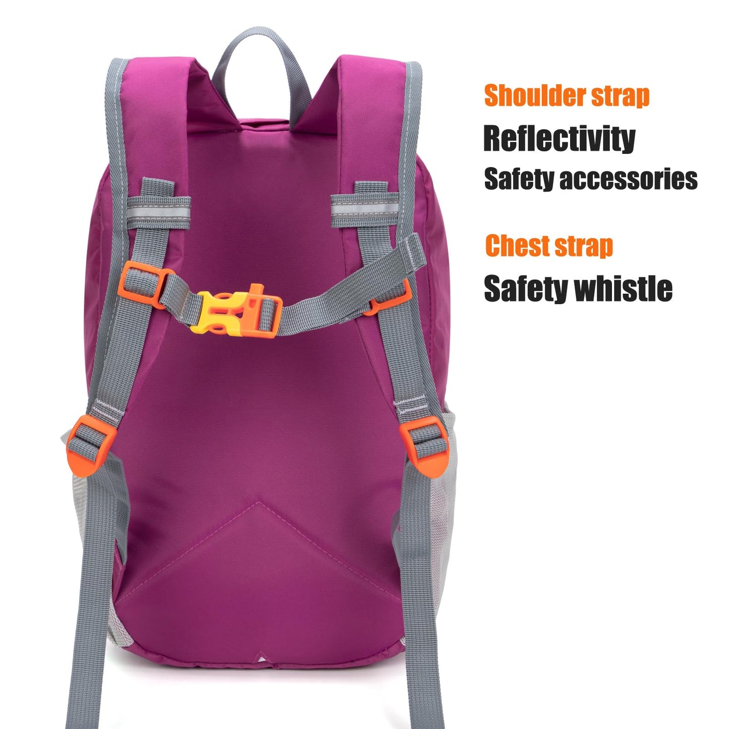 IVYGREEN Little Kids Hiking Backpack for Boys or Girls, Small Daypack for Camping or Travel (Purple, Medium)