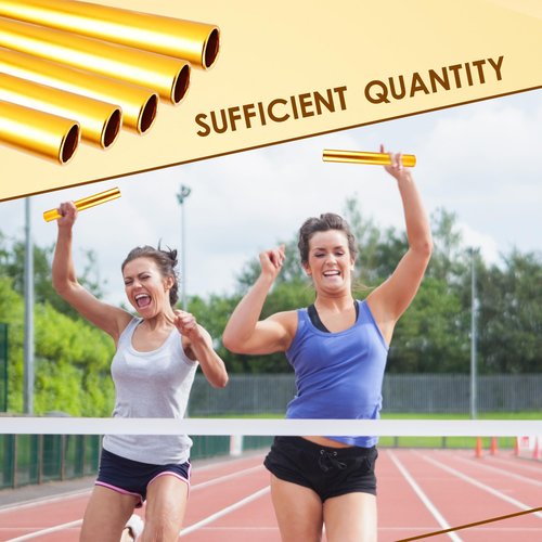 Hoarost 10 Pcs Track Batons Aluminum Running Field Race Batons Sports Relay Baton for Outdoor Running Race Practice Athlete Team Sports Race Tools