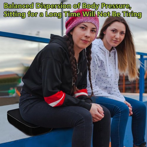 Relispo Stadium Seats for Bleachers with Integral Cutting Memory Foam, Stadium Seat Cushion Waterproof Extra Thick Bleacher Cushion, Portable Stadium Cushions for Indoor Outdoor Events (2 Packs)