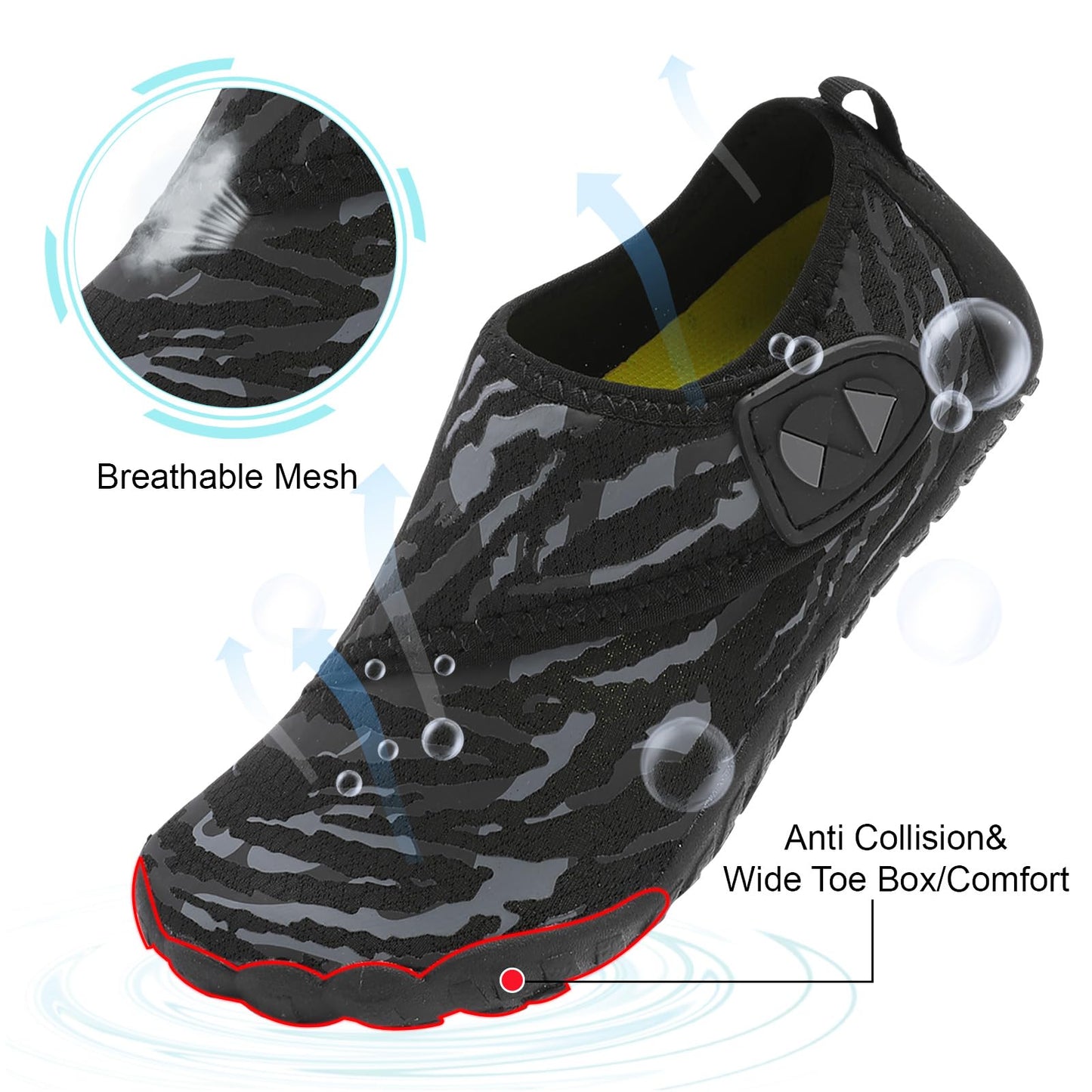 Centipede Demon Kids Water Shoes Girls Boys Quick Dry Aqua Shoes Barefoot Water Sneakers for Beach Swim Pool Boats Outdoor Water Sports Little/Big Kid