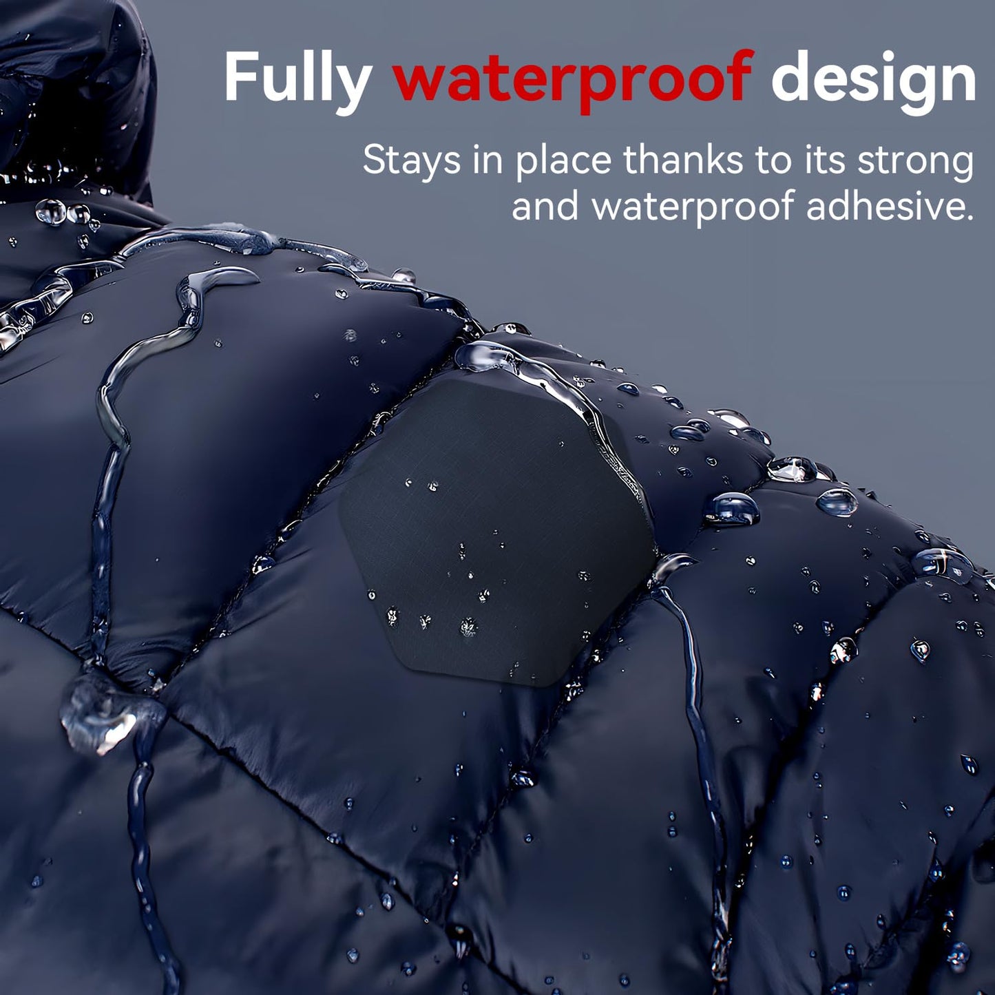 Harsgs Down Jacket Repair Patches, Self Adhesive Nylon Repair Patch, Pre-Cut Waterproof Repair Patches for Down Jackets Coats Clothing Tents Sleeping Bags, Blue 8pcs