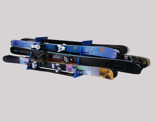 TRAPSKI All Mountain Ski and Snowboard Mobile Rack | Marine Grade HDPE Plastic | UV Protected | Premium Strap Included | 3 Year Warranty | Made in The USA | Veteran Owned Business… (Black, Six Pack)
