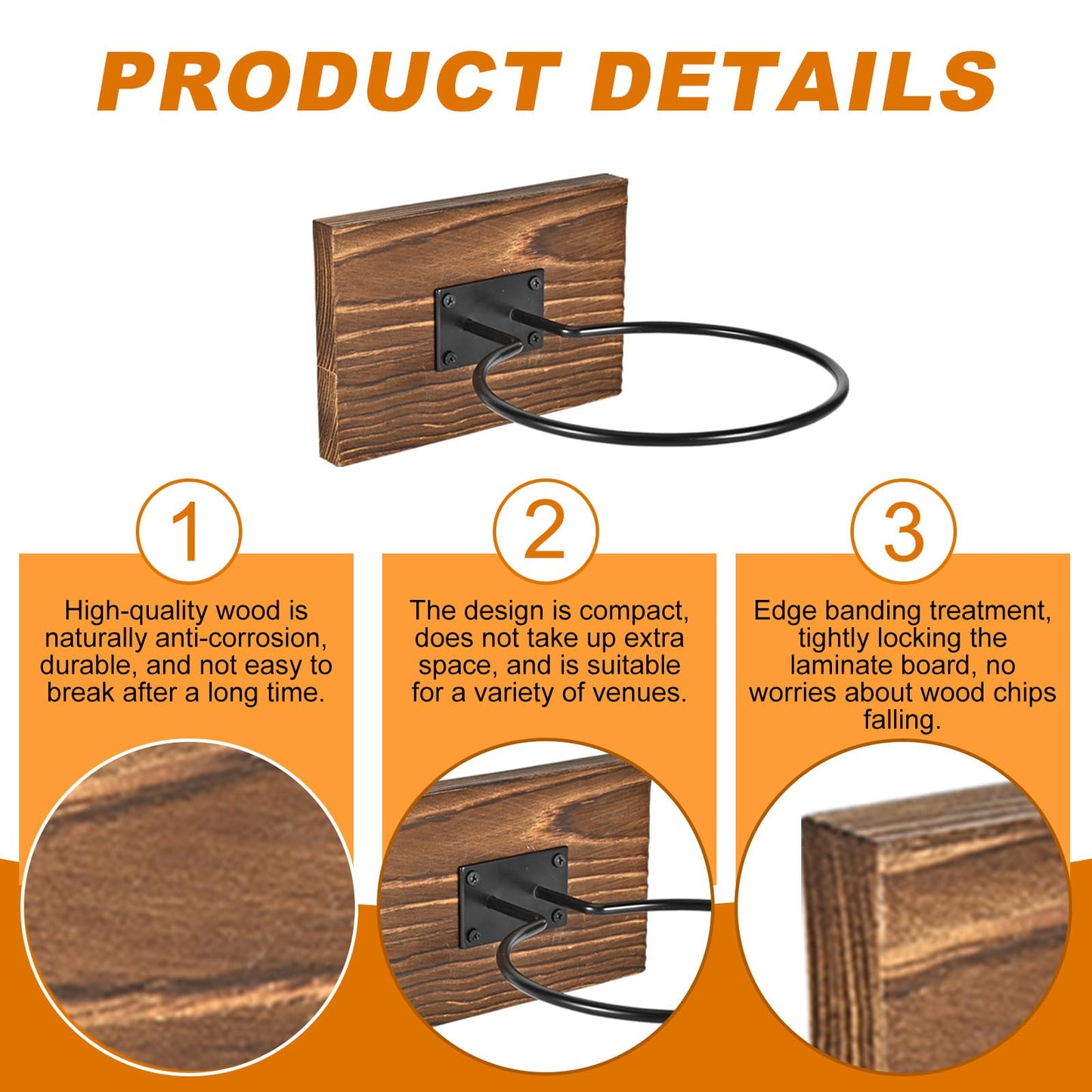 CRNHIGY Wall Mounted Basketball Hoops, Made of Solid Wood and Metal, can be Easily Installed, Suitable for Basketball, Soccer, Soccer Display Unit Storage