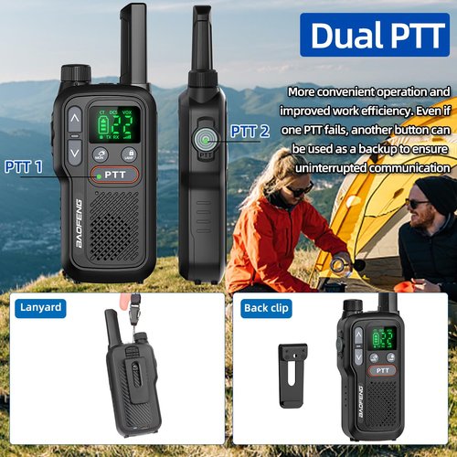 Walkie Talkies Long Range for Adults,Rechargeable FRS Walkie Talkies with Earpiece 2 Way Radio NOAA Walky Talky with Flashlight VOX 1500mAh Battery USB-C Charger for Camping Hunting Cruise Ship,2Pack