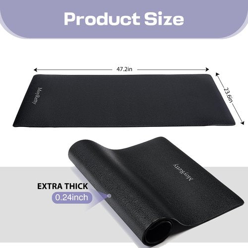 MoyRetty Peloton Bike Mat, Thick 6mm Compatible with Peloton Bike, Elliptical,Treadmill Mat, for Hardwood Floors or Carpet, Non-Slip Sweat-Proof(Black)
