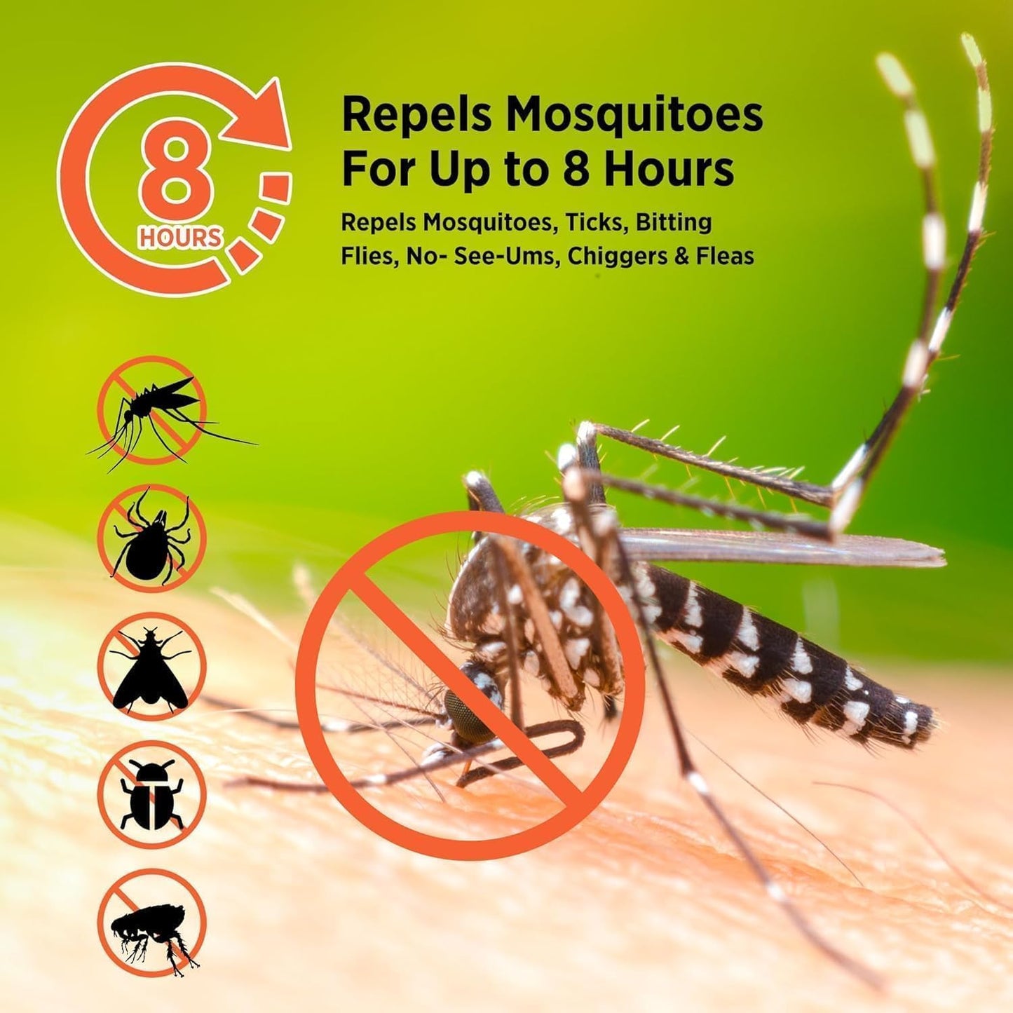 Natural Mosquito & Bug Repellent Spray: DEET-Free, Plant-Based Formula with Organic Essential Oils, Family-Friendly, Gentle on Skin, Outdoor Gear, Travel Size 4 oz (2-Pack)