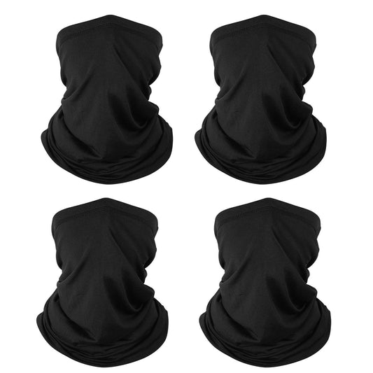 Fivali 4 Pack Neck Gaiter Face Mask: Cooling Windproof Breathable Bandana