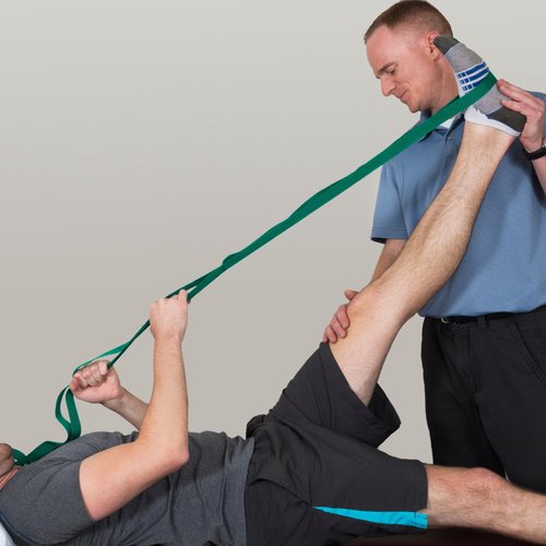 Green Multi-Loop Yoga Stretching Strap – Elastic Band for Pilates, Workout, and Flexibility Training