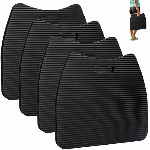 Tebery 4 Pack Stadium Seat Cushion, Waterproof Bleacher Pad Cushion for Children, Portable Outdoor Chair Seats Cushion with Handle, Extra Wide Foam Seat for Sports Event, Office Chair, Concert, Bench