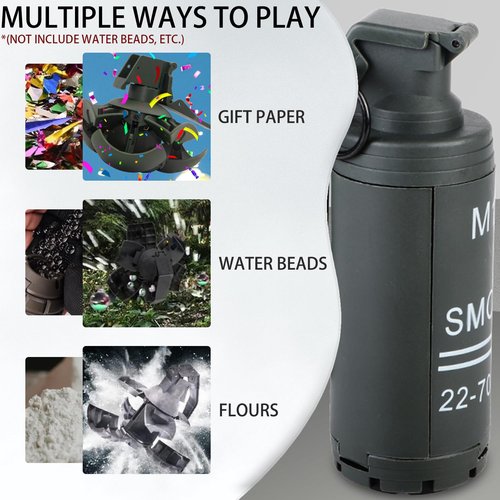 Disratw M18 Airsoft Grenade Toys 2Pcs Toy Hand Grenades Plastic CS Battle Game Tactical CS Grenade Pull Ring Toys Role Play Model Prop for Age 14+ (Green)