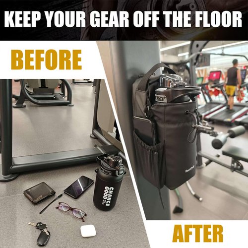 Magnetic Sport Bag For Men and Women Sling Gym Bag Travel Work with Water Bottle Holder, Phone Pockets Magnetic Attachment