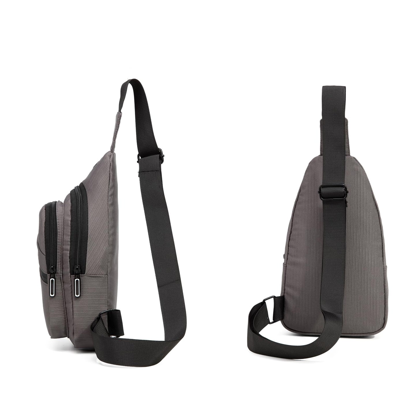 AOSTIHOT Crossbody Small Sling Backpack Sling Bag for Women, Chest Bag Daypack Crossbody for Travel Sport Running Hiking Grey