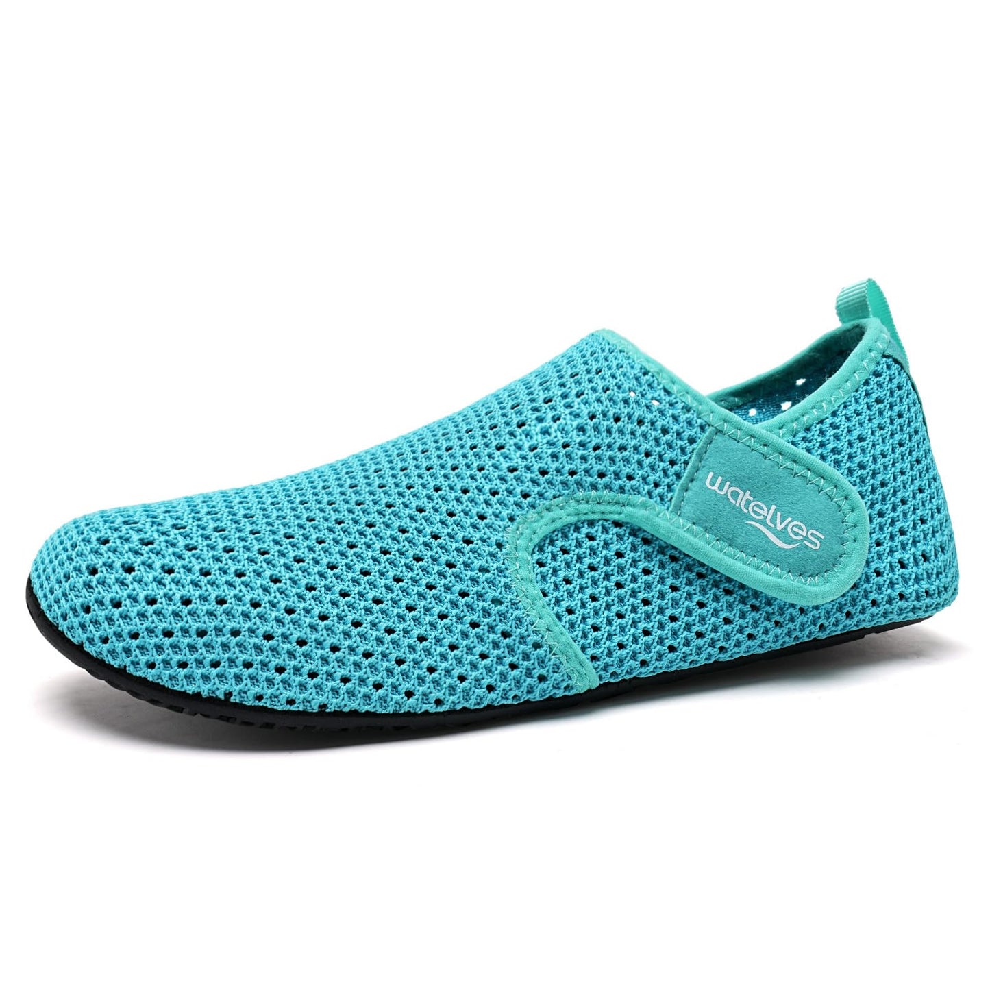 WateLves Water Shoes for Women Men Swim Beach Aqua Socks Quick Dry Barefoot House Slippers Travel Shoes with Adjustable Magic Tape for Pool Diving Boating Yoga Surf(Moon,40/41)
