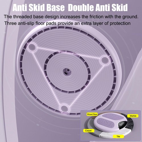 Vuirrm Twisting Waist Machine, USB Rechargeable Waist Sculptor Twister with Counting, Ab Twister Board for Exercise, 500KG Weight Capacity Purple,35x35x4cm