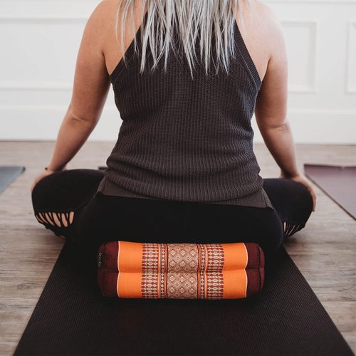 Zafuko Yoga & Meditation Cushion - Deep Sea Blue - Organic Water-Resistant Kapok Filling, Meditation Cushion, Soft Yoga Prop