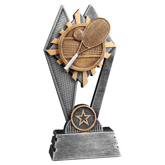 Express Medals 1 Pack of 7 Inch Tall Sun Ray Tennis Trophy Awards Boys Girls Mens Women Youth Team Trophies Award Tournament Champion Winner Event Prize Gift SR116