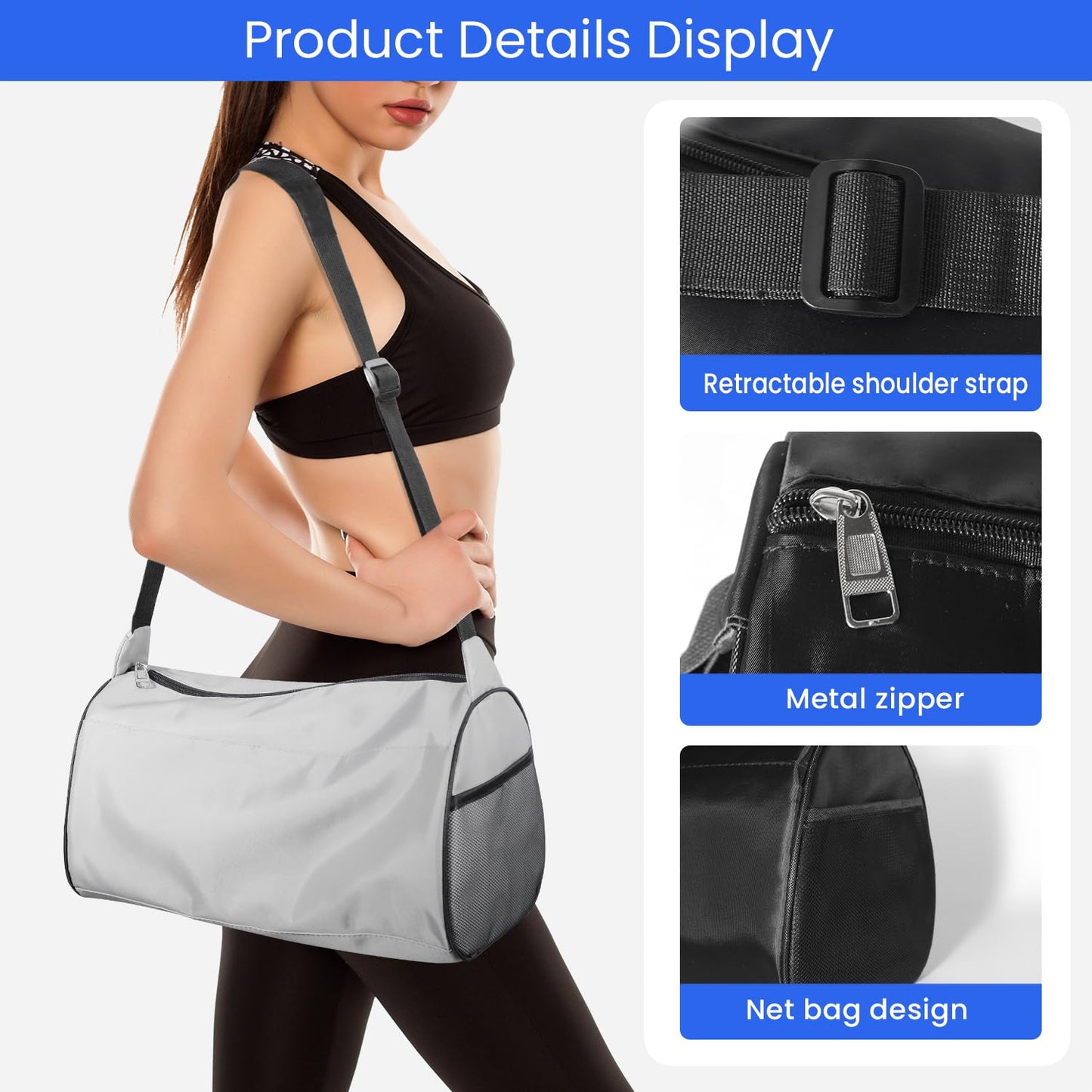 C&F BOGMOST Small Gym Bag for Women & Men,Small Lightweight Duffel Bag Carry On Bags Mini Duffel Travel Bag Waterproof Sports Bags for Workout/Sport/Travel, Deep Purple
