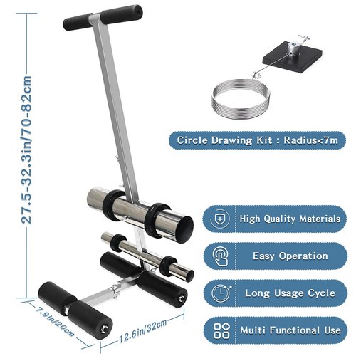 YTQHERQR Court Line Tape Machine, Tape Line Striping Machine, Floor Marking Machine, Height 27.56-32.28 inches for Tiles, Concrete, Asphalt or Driveway You Can Draw The Lines Curves Circles You Want