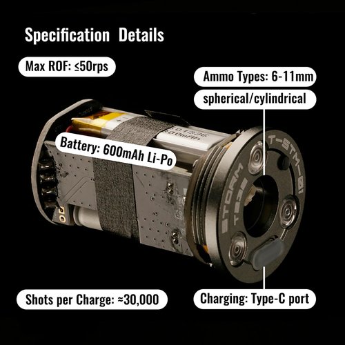 T238 Airsoft Tracer Unit 14mm CCW, Storm Tracer Unit, Spitfire Tactical Muzzle Flash Simulator for Airsoft and Gel Blaster