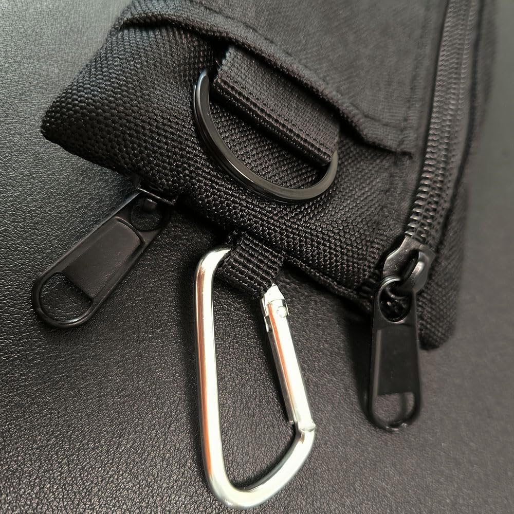 2 Pack Tactical Mini Coin Pouch Military Compact EDC Pouch Utility Backpack Accessories Bag Purse Key Small Tool Earphone Credit Card Holder Sport Waist Pack (Black 1)