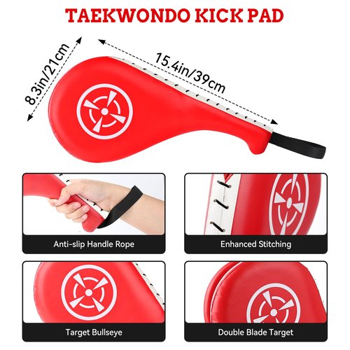 Punching Mitts Kick Pack Set, Boxing Pads Curved Focus Punching Mitts Kickboxing Striking Target Pads for Kids Men Women, Martial Arts Training Equipment for Boxing Taekwondo Karate Muay Thai