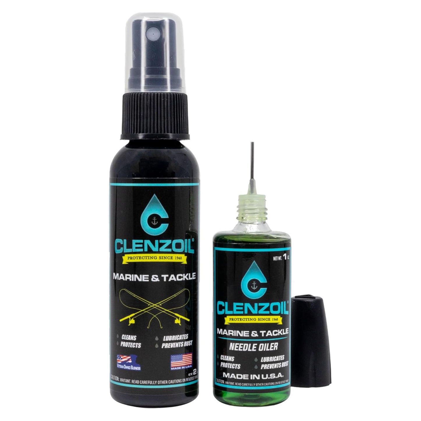 Clenzoil Marine & Tackle - Fishing Gear Oil Lubricant - for Fish Care Reels, Boat Motors, Downriggers & More - Easily Oils Applicator (Fishing Reel Oil)