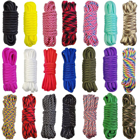 21 Colors Paracord (10FT Each Color), 550lb Parachute Cord Combo Kit for Crafting Bracelets, Lanyards, Dog Collars (21 Colors MixedA, 10FT)
