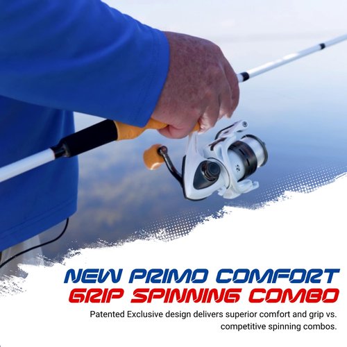 Ardent Primo Comfort Grip Fishing Rod and Reel Combo, Pink, 5.1:1 Gear Ratio and 4+1 Ball Bearings, 2000 Size Reels, Reduce Hand Fatigue and Irritation, Spinning Pole for Freshwater Fish