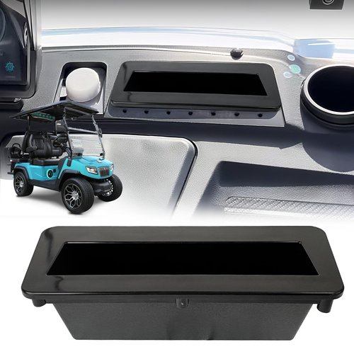 XINSTCO ABS Golf Cart Phone & Wallet Holder with Drain Hole, Golf Ball Holder for Evolution D5 Maverick and Ranger Models, Evolution Golf Cart Accessories, Black