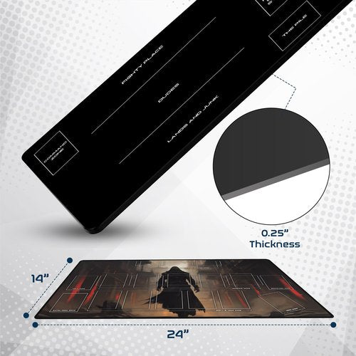 Ships Next Day, Made in USA - Customizable Collectible Card Game Mat for Competiton or Casual Play - Tournament Legal Playmat with Personalized Design Option, Choose Your Own Layout, 24x14