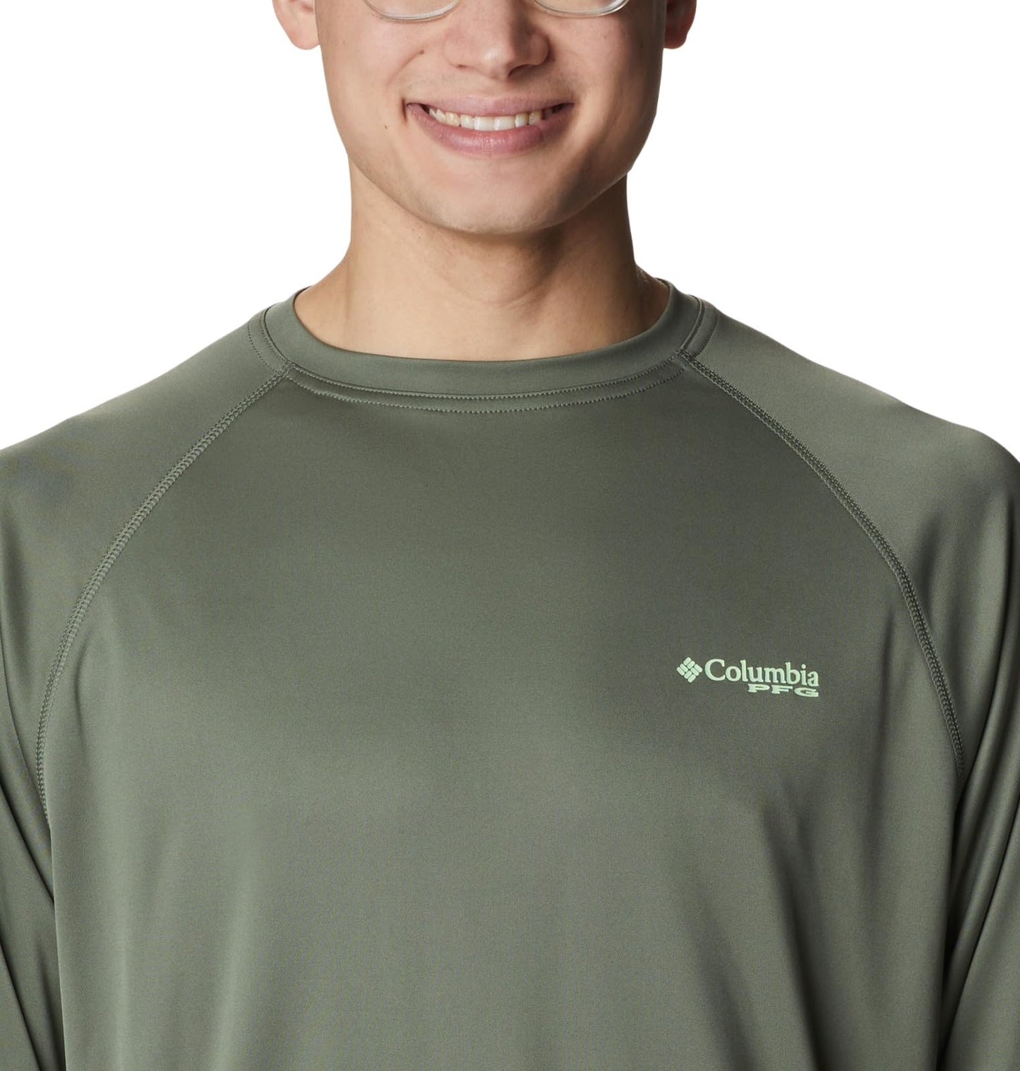 Columbia Men's Terminal Tackle Long Sleeve Fishing Shirt, Cypress/Key West Logo, XX-Large