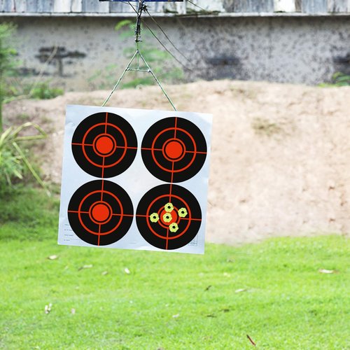 GearOZ Splatter Target Stickers, 3 Inch Reactive Paper Targets, 250 Pcs Adhesive Shooting Targets with Fluorescent Yellow Impact for BB Gun, Pellet Gun, Airsoft, Rifle Shooting Practice