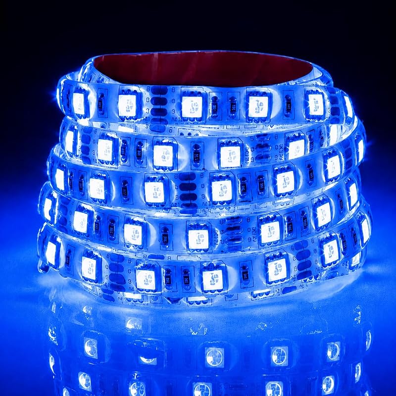 Marine LED Boat Light Strip Kit 16.4 ft Blue for Pontoon, Bass, Kayak – 12V